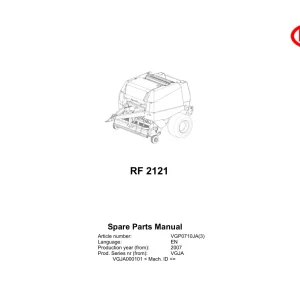 Vicon Rf2121 2007 Parts Manual