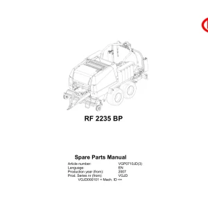 Vicon Rf2235 2007 Parts Manual