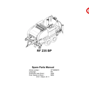 Vicon Rf235 2006 Parts Manual