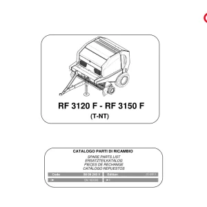 Vicon Rf3120 Rf3150 2011 Parts Manual
