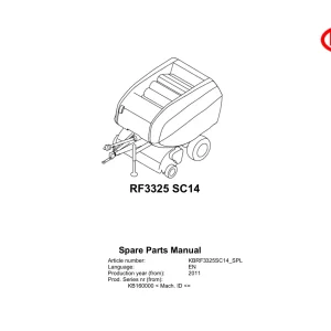Vicon Rf3325 Sc14 2011 Parts Manual