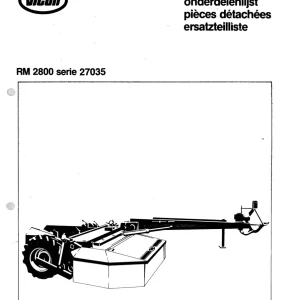 Vicon Rm2800 Parts Manual
