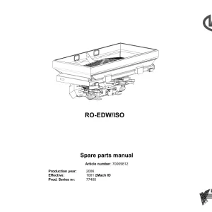 Vicon Ro Edw Iso 2006 Parts Manual
