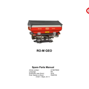 Vicon Ro M Geo 2016 Parts Manual