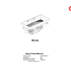 Vicon Ro Xl 2011 Parts Manual