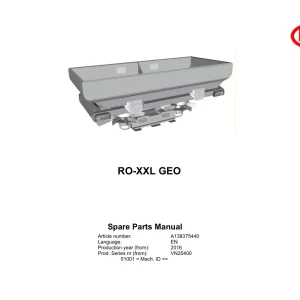 Vicon Ro Xxl Geo 2016 Parts Manual