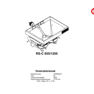 Vicon Rs C 655 1205 2000 Parts Manual