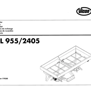 Vicon Rs L 955 2405 Parts Manual
