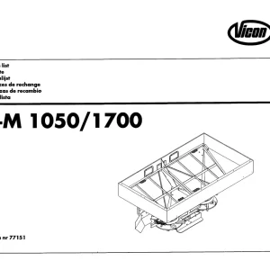 Vicon Rs M 1050 1700 Parts Manual