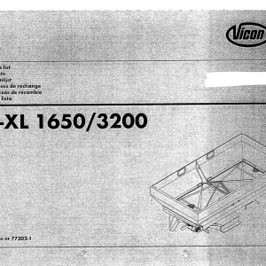 Vicon Rs Xl 1650 3200 Parts Manual