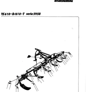 Vicon Rs610 1985 Parts Manual