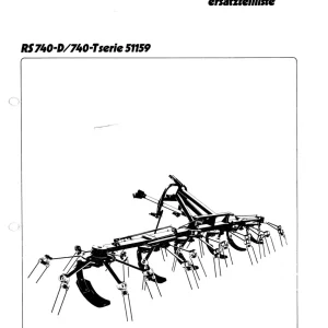 Vicon Rs740 1985 Parts Manual
