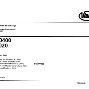 Vicon Rv156 Parts Manual
