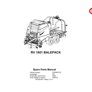 Vicon Rv1601 2005 Parts Manual