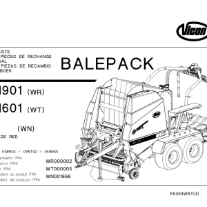 Vicon Rv1601 Rv1901 1901 Parts Manual