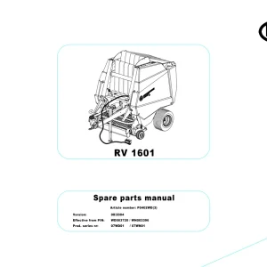 Vicon Rv1601 2004 Parts Manual