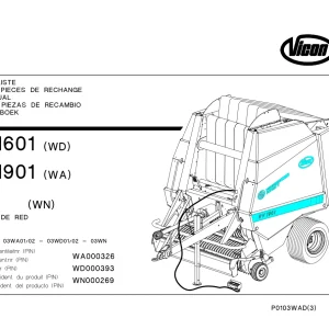 Vicon Rv1601Wd Rv1901Wa 1901 Parts Manual
