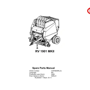 Vicon Rv1901 Mkii 2006 Parts Manual