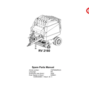 Vicon Rv2160 03Rk01 2008 Parts Manual