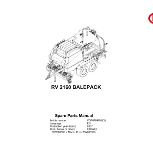 Vicon Rv2160 2007 Parts Manual