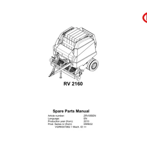 Vicon Rv2160 2010 Parts Manual