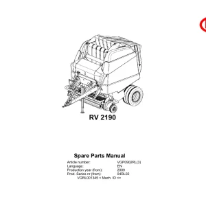 Vicon Rv2190 2009 Parts Manual