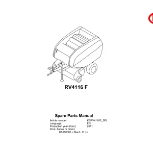 Vicon Rv4116F 2011 Parts Manual