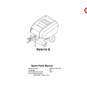 Vicon Rv4116R 2011 Parts Manual
