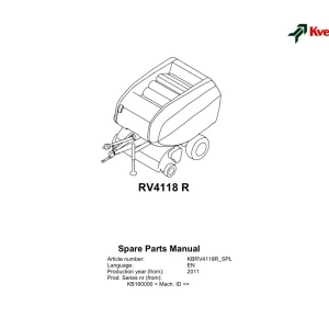 Vicon Rv4118R 2011 Parts Manual