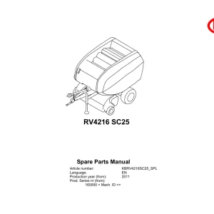 Vicon Rv4216 Sc25 2011 Parts Manual