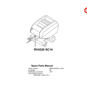 Vicon Rv4220 Sc14 2011 Parts Manual