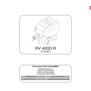 Vicon Rv4220R 2011 Parts Manual