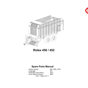 Vicon Rotex 450 452 2011 Parts Manual