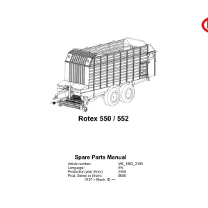 Vicon Rotex 550 552 2008 Parts Manual