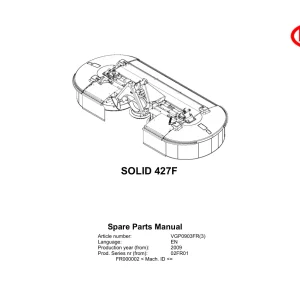 Vicon 427F 2009 Parts Manual