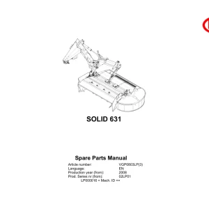 Vicon 631 2008 Parts Manual