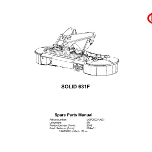 Vicon 631F 2008 Parts Manual