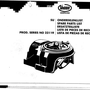 Vicon 22119 Parts Manual