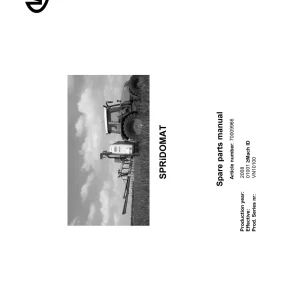 Vicon Spridomat 2008 Parts Manual
