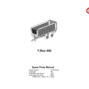 Vicon T Rex 400 2011 Parts Manual