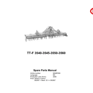 Vicon Tt F3540 F3545 F3550 F3560 2008 Parts Manual