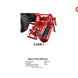 Vicon X Sem3 2009 Parts Manual
