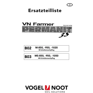 Vogel Noot B850 950 1020 Ms850 950 1050 Parts Manual