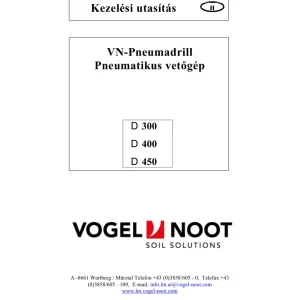 Vogel&Noot Pneumadrill D300 D400 D450 Parts Manual