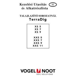 Vogel&Noot Terradig Xs Xxs Parts Manual