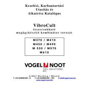 Vogel&Noot Vibrocult M 370 410 450 490 530 570 610 Parts Manual