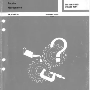 Volvo 700 940 960 1982 1991 1991 Service Manual