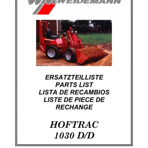 Weidemann 1030 Dd Hoftrac Parts Manual