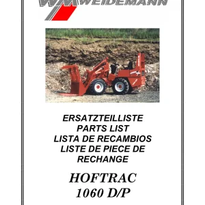 Weidemann 1060 Dp Hoftrac Parts Manual