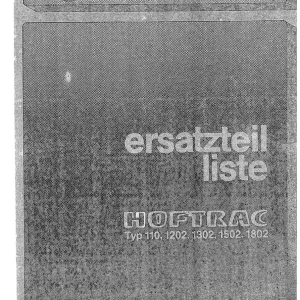Weidemann 110 1202 1302 1502 1802 Hoftrac Parts Manual